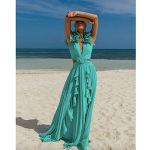 Pat Bo teal dress